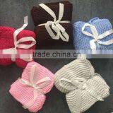 Free Shipping Soft Short Crochet Newborn Photography Props Newborn Baby Photo Prop Crochet Blanket (100*110cm) thumbnail-3