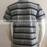 100% Polyester Striped Short Sleeve Polo Shirt thumbnail-2