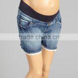 Hot Selling Maternity Shorts With Light Wash Lace-Trim Under-Belly Maternity Shorts Women Clothing WP80817-16 thumbnail-1