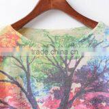 Lady Pullover Angora Cashmere Sweater With Tree Printing thumbnail-2