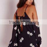 New Summer Collection Wholesale Floral Printing High Quality Chiffon Style Blouse thumbnail-3