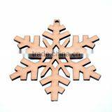 Rustic Snowflake Christmas Tree Decorations Laser Cut From Natural Wooden thumbnail-3