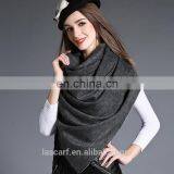 Wholesal Higher Quality 100% Cashmere Scarf Pashmina Grey thumbnail-4