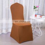Hotel Polyester Fabric Stretch Elastic Universal White Spandex Wedding Chair Covers for Weddings Party Banquet thumbnail-6