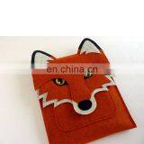 Gray Felt Laptop Briefcase Bag Office Felt Laptop Messenger Bag thumbnail-1