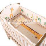 2020 New Design Baby Bumper Set 100% Cotton Fabric Cartoon Printed Luxury Modern Style Multi Size Baby Crib Bedding Set thumbnail-4