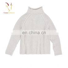 Ribbed Merino Wool Clothing Pullover Sweater for Lady thumbnail-3