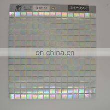 Irridiscent White Color Bathroom Mosaic Tiles and Swimming Pool Tile Mosaic Hot Melting Splash Back Glass Mosaics Tiles thumbnail-3