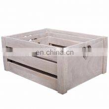 Lovely Heart Cut Handle Vintage Wooden Crates Storage Tray Rack Shelves thumbnail-2