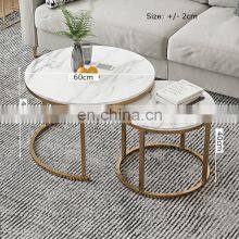 Luxury Coffee Tables Marble Coffee Table Living Room Simple Tea Center Table Set Small Round Apartment Center thumbnail-4