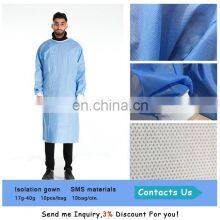 Hospital Surgical Impervious Nonwoven Protective Dispsoble PP Isolation Surgical Gown With Elastic Cuffs thumbnail-5