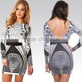 Sexy Backless Dress Fashion Dress Long Sleeves Sex Prom Dress thumbnail-1
