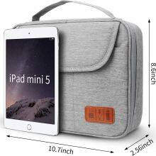 Electronic Accessories Bag Double Layer for Travel Watertight Cord Storage Organizer Bag for IPad, Cables,Kindle, Chargers,Hard Drives, Power Bank and More(Grey),Cable Storage Bag thumbnail-5