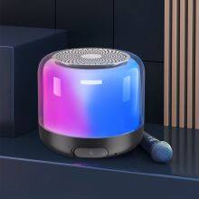 Mini Portable Wireless Bluetooth Speaker RGB LED Light Battery Powered for Outdoor Party thumbnail-3