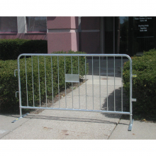 HT-FENCE Temporary Pedestrian Heavy Duty Crowd Control Steel Barricade Crowd Control Barriers Metal Interlocking Barricade thumbnail-4