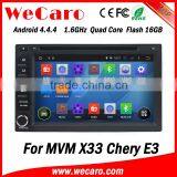 Wecaro WC-MC7230 Android 4.4.4 stereo touch screen for MVM X33 Chery E3 androdi car dvd mirror link