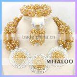 Mitaloo Red Bead Necklace Set Bead Necklace Nigerian African Bead Jewelry Sets MT0002 thumbnail-6