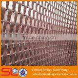 Red Color Copper Metal Mesh Covered in Stone Columns Decorative Mesh