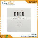 Universal Multi-usage 4 Way USB Wall Socket Power Supply for IPhone/samrt Phone/laptop 6000mA thumbnail-3