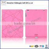 Fashion Handmade Pink Leather Case For Ipad Air With Stand