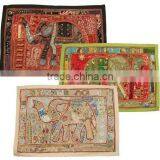 Vintage sari Fabric Patchwork Wall Hangings India