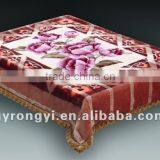 100% Polyester Printed &carved Interweaving Raschel Blanket thumbnail-1