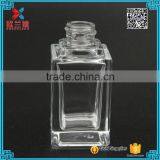 20ml mini small square empty clear glass serum essential oil dropper bottles/jars with glass pipette