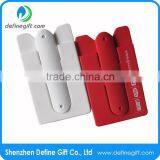 Small MOQ Promotion Gift Multipurpose Silicone 3M Sticky Phone Wallet With Stand thumbnail-4