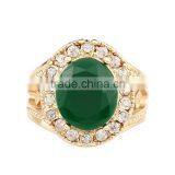 Zinc Alloy Gemstone Rinestone Latest Design Simple Stone Gold Finger Ring Designs thumbnail-3