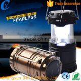 Outdoor Plastic 8 LED Camping Lantern Multifunction Rechargeable Solar LED Camping Light With Mobile Phone Charger Supplier's Choice