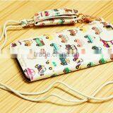 Printed Mobile Phone Case With Sling Rope Cute Cartoon Print Leather Case For IPhone 6 thumbnail-5