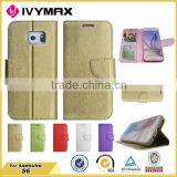 Classic Leather Wallet Case for Samsung Galaxy S6 Flip Case thumbnail-3