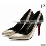 O77 Custom Made Pump Shoes Black and Sliver Upper Dress Shoes for Women New Collection thumbnail-4
