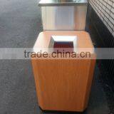 New Stainless Steel Wooden Trash Bin Colorful Wood Trash Bin thumbnail-3