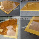 Natural Teak Wooden Dance Floor With Gold Anodized Aluminum Trim Quality Choice thumbnail-2