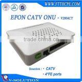 4FE+CATV GEPON ONU CATV Receiver Fiber Optical Node Compatible With ZTE/Huawei OLT thumbnail-2
