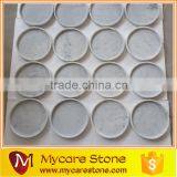Wholesales Carrara White Round Dia 20cm Marble Tray thumbnail-3