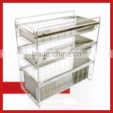 CF109 3 tiers kitchen rack, stainless steel kitchen utensil rack