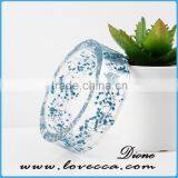 Pine Needles Inside Transparent Clear Acrylic Bangle Stand thumbnail-5