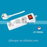 Hot Sale High Quality 3 Way Extension French Socket Power Strip CE 16A 220V China Socket Children Protector