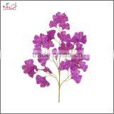2016 Factory Cheap Wholesale 13 Years Purple Artificial Tree Leaves Ginkgo Leaf