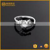 Love Letter Silver Plated Finger Rings Jewelry Fashion White Gold Color Simple Ring China Jewellery Wholesale thumbnail-1