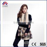 2016 New Design Vintage Women Scarf Winter Stripe Knitted Shawls and Scarves thumbnail-1