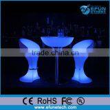 Rechargeable Rgb Led Light Bar Furniture, Plastic Led Bar High Stool Chair