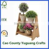 2 Tier Wooden Display Shelves Countertop Decorative Spice Rack thumbnail-5