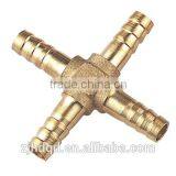 Forged 4-25mm Brass Four-way Cross Type Quick Coupling thumbnail-1