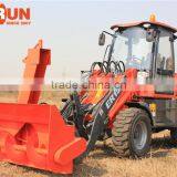 1.5 Ton Everun New Condition Front Loader Type Small Wheel Loader With Snow Blower thumbnail-3