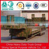 Chinese Truck Trailer 100T Low Bed Semi Trailer for Sale thumbnail-3