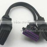 OBD2 USB Y Cable Splitter 1 Female 2 Male,Assembled J1962M to 2 J1962F Male Female Cable Connector, 1ft