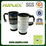 11oz Silver White Blank Ceramic Coated Mug thumbnail-4